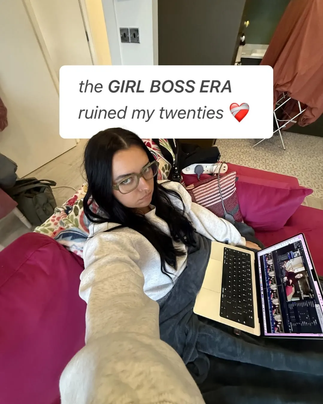 Instagram post from @lifesyourbitch: soooo turns out just because you have big dreams you DON’T need to run yourself into the ground !!! who would have thought!!!