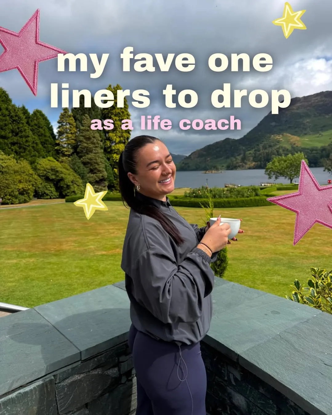 Instagram post from @lifesyourbitch: one thing about having me as a coach (or a friend tbh) imma drop a one liner & see how it lands